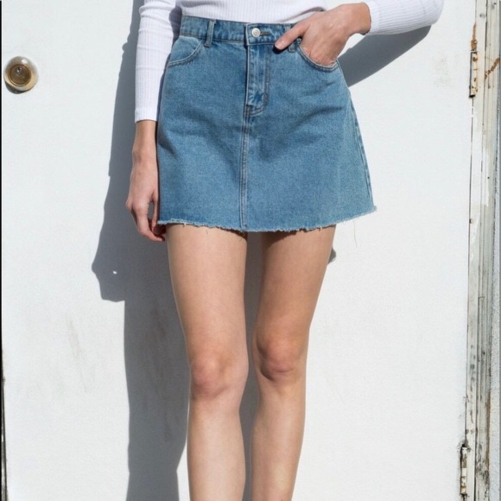 brandy melville jean skirt